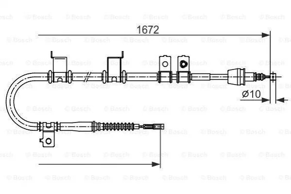 <strong>Трос ручного гальма BOSCH 1987482713 (фото 1)</strong>