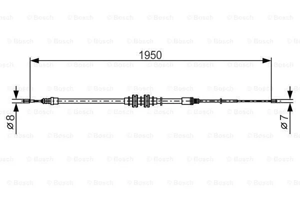 <strong>Гальмівний трос BOSCH 1987482785 (фото 1)</strong>