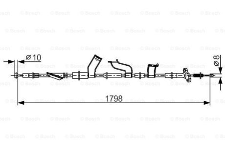 Гальмівний трос BOSCH 1987482788 фото товару