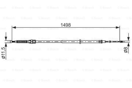 Трос ручного гальма BOSCH 1 987 482 789 фото товару