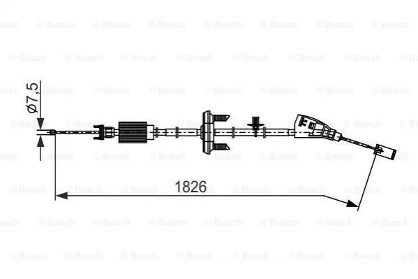 <strong>Трос ручного гальма BOSCH 1987482795 (фото 1)</strong>