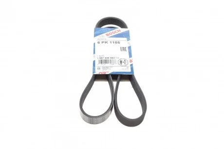 Ремінь поліклиновий 6PK1185 для BOSCH 1987946063 фото товару