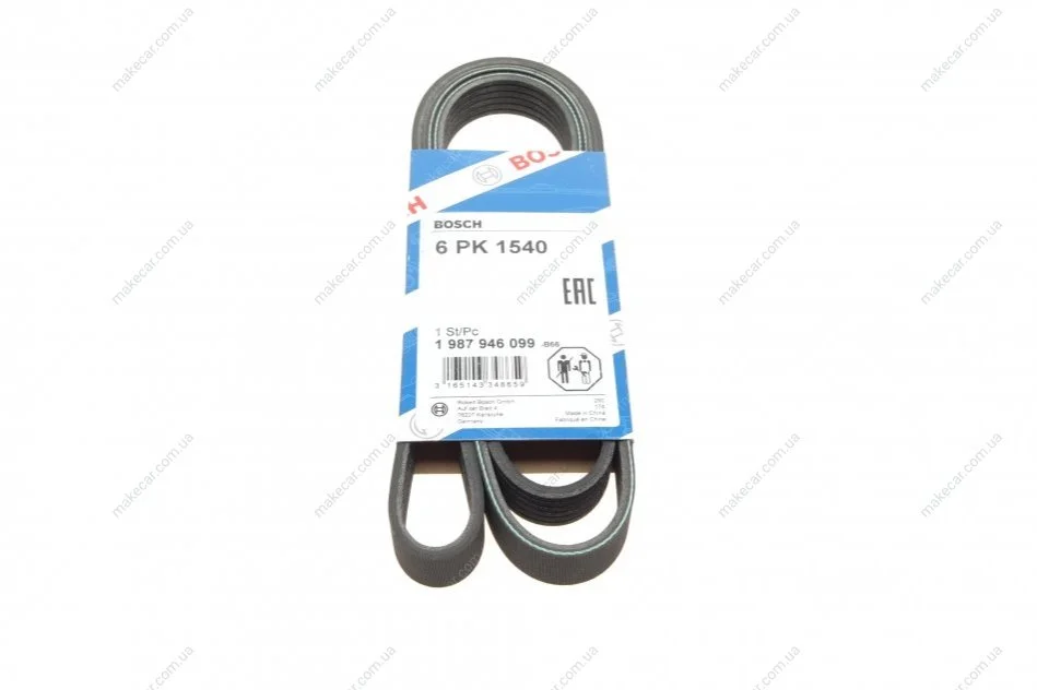<strong>Доріжковий ремінь 6PK1540 BOSCH 1987946099 (фото 1)</strong>