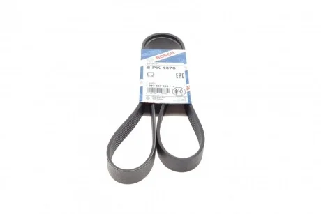 Ремінь поліклінової 8PK1376 для BOSCH 1987947090 фото товару