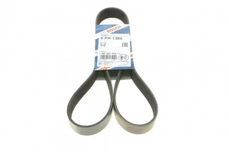 Ремінь полікліновий 9PK1380 для BOSCH 1987947379 фото товару