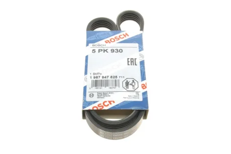 Ремінь поліклиновий для Fiat, Nissan, Honda, Volkswagen, Audi BOSCH 1987947825 фото товару