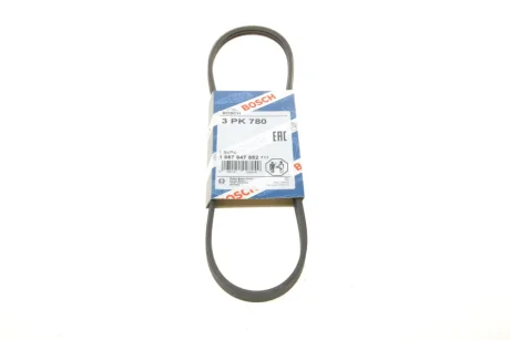 РЕМІНЬ П-КЛИНОВИЙ 3PK780 для Rover, Daihatsu, Nissan BOSCH 1987947852 фото товару