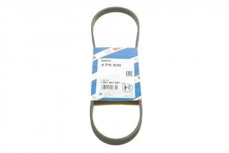 Ремінь поліклиновий для Honda, Ford, Nissan, Suzuki, Daihatsu BOSCH 1987947857 фото товару
