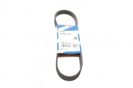 Ремінь поліклиновий 6PK737 для Volkswagen, Seat, Skoda, Audi, Lada BOSCH 1987947932 фото товару