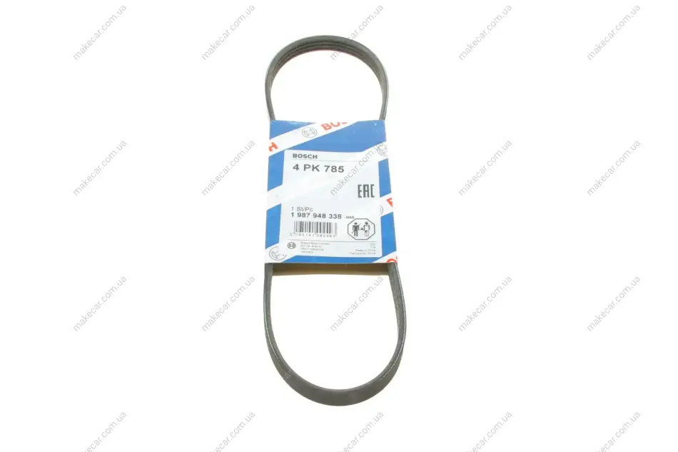 <strong>Ремінь п-клинової 4pk785 (вир-во Bosch) BOSCH 1987948338 (фото 1)</strong>