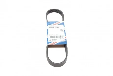 Поліклиновий ремінь 6PK745 для BOSCH 1987948378 фото товару