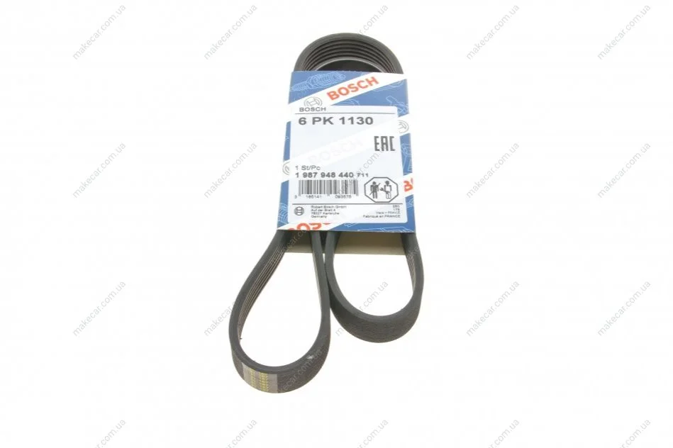 <strong>Ремінь п-клиновий 6pk1130 (Вир-во Bosch) BOSCH 1987948440 (фото 1)</strong>