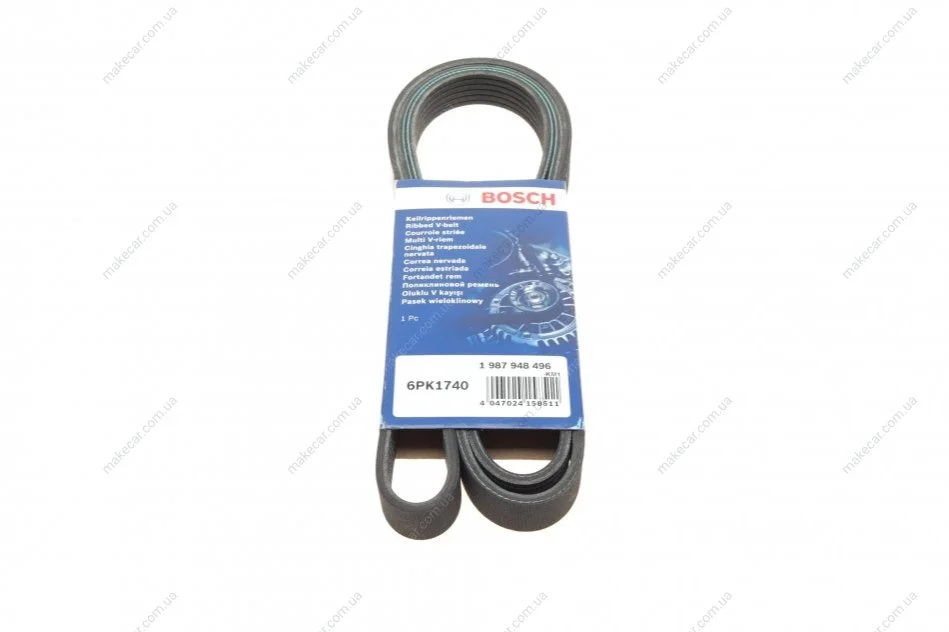 <strong>Доріжковий ремінь 6PK1740 BOSCH 1 987 948 496 (фото 1)</strong>