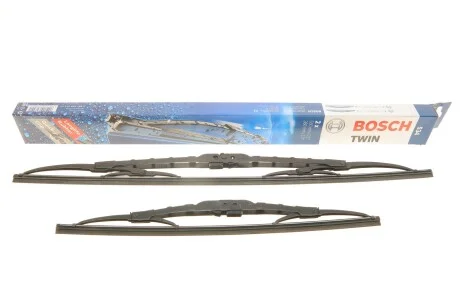 Комплект щеток стеклоочистителя каркасных Bosch Twin 530/380 для Skoda, Ford, Renault, Volkswagen, Opel BOSCH 3 397 010 271 фото товара