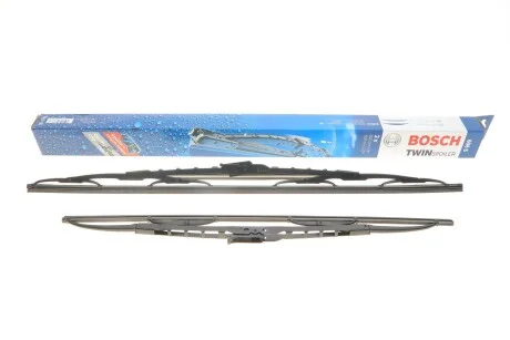 Комплект щеток стеклоочистителя каркасных Bosch Twin Spoiler 600/500 для Ford, Rover, Alfa Romeo, Alpina, Renault BOSCH 3397118305 фото товара