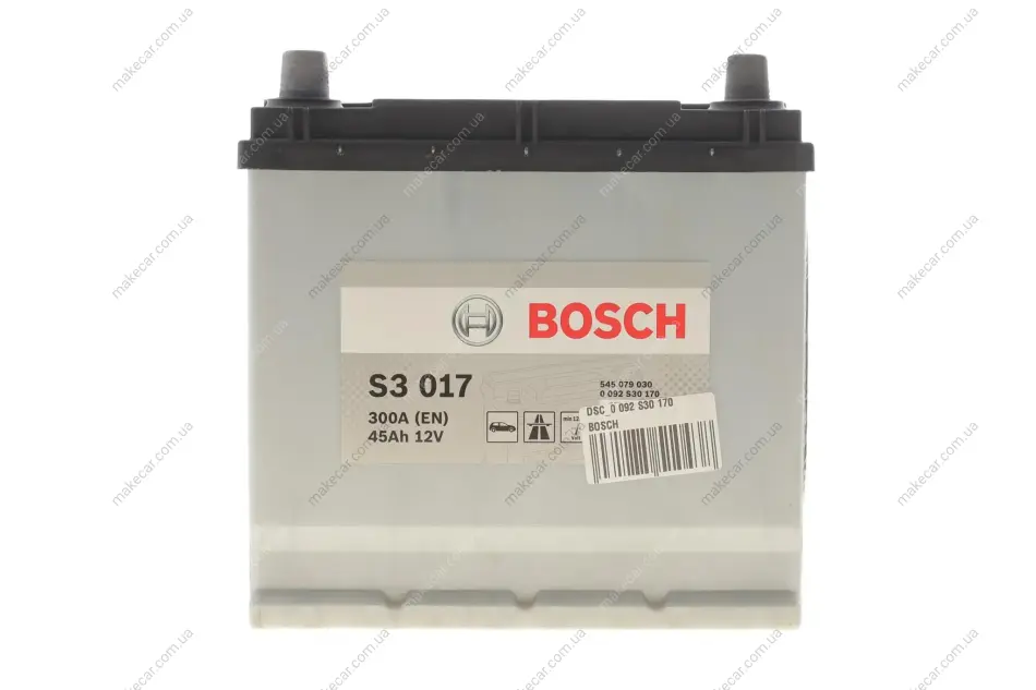 <strong>Акумулятор Bosch 12В/45Аг/300А/10,78кг BOSCH DSC0092S30170 (фото 1)</strong>