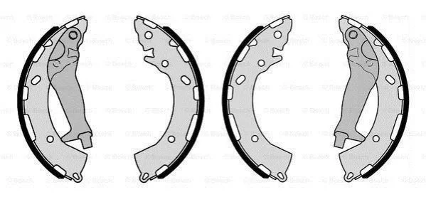<strong>Щеки тормозные задн. HYUNDAI Getz 02- BOSCH F026008023 (фото 1)</strong>