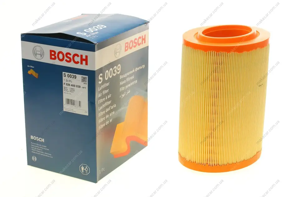 <strong>Фільтр повітряний BOSCH F 026 400 039 (фото 1)</strong>