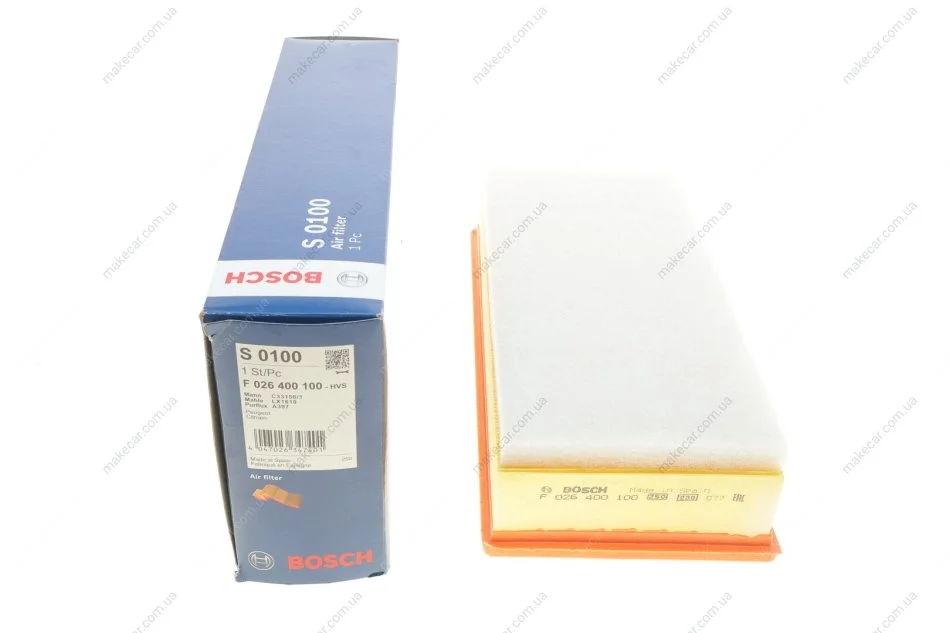 <strong>ПОВІТРЯНИЙ ФІЛЬТР BOSCH F 026 400 100 (фото 1)</strong>