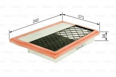 Фільтр повітряний для BOSCH F 026 400 466 фото товару