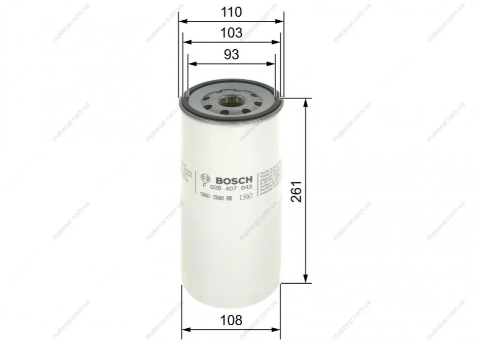 <strong>Масляний фільтр BOSCH F026407043 (фото 1)</strong>