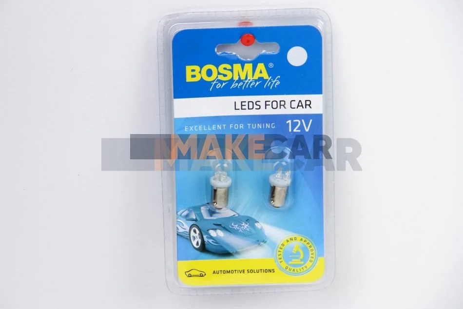 <strong>Автолампа BA9S LED 12V 3XSTANDARD LEDWHITE (2 шт) Bosma 2991 (фото 1)</strong>