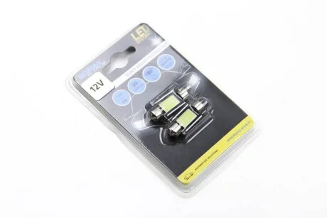 Автолампа SV8,5 LED 12V 1xCOB LED WHITE 10X36 (2 шт) для Bosma 3635 фото товару