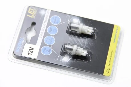 Автолампа T10 LED 12V 1xSMD 5050 LED WIDE VIEWIND WHITE LIGHT PIPE (2 шт) для Bosma 4038 фото товару