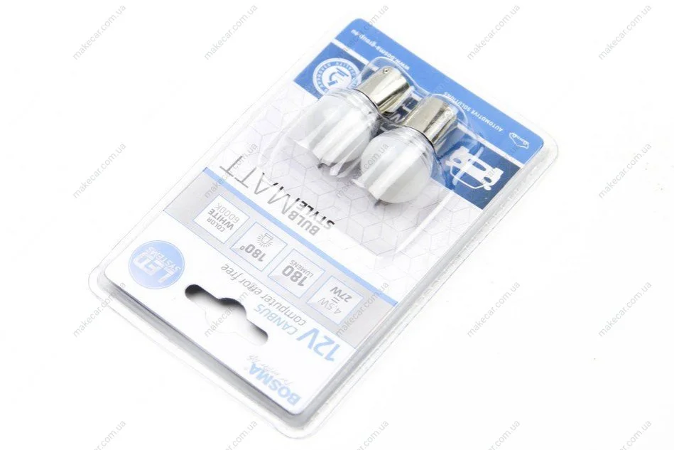 <strong>Автолампа BA15S LED 12V 9XSMD 2835 LED WHITE MAT (2 шт) Bosma 4984 (фото 1)</strong>