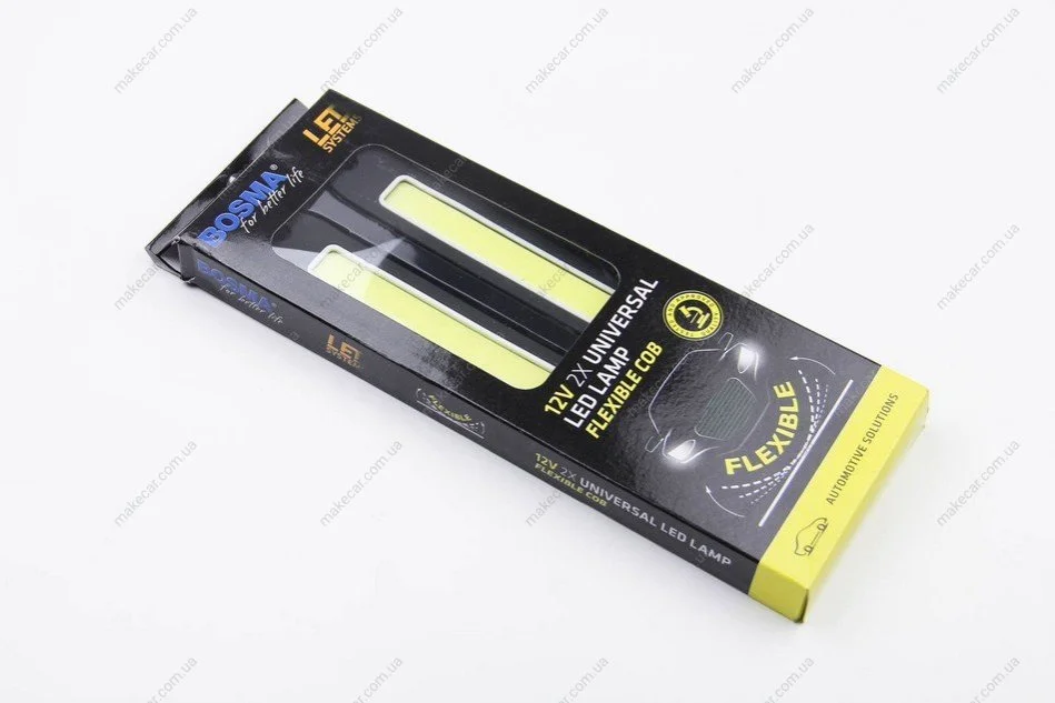 <strong>ДХО 12V 1xCOB LED ULL Гнучкий 260/33MM WIDE WHITE к-т (2 шт) BOSMA Bosma 5134 (фото 1)</strong>