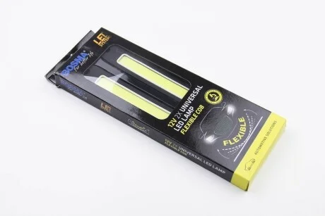 ДХО 12V 1xCOB LED ULL Гнучкий 260/33MM WIDE WHITE к-т (2 шт) BOSMA для Bosma 5134 фото товару