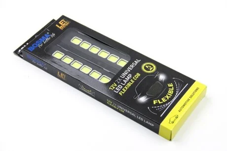 ДХО 12V 1xCOB LED ULL Гнучкий 260/33MM SQUARE WHITE к-т(2 шт) BOSMA для Bosma 5172 фото товару