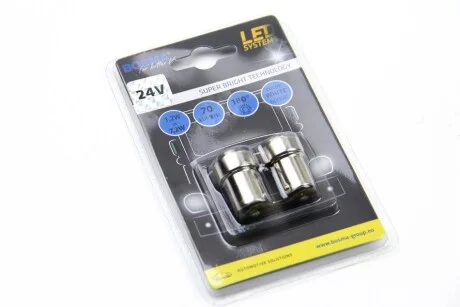 Автолампа BA15S LED 24V 4XSMD 5050 LED WHITE (2 шт) для Bosma 5417 фото товару