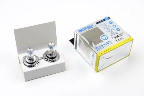 Автолампа H4 PLUS 120% 12V 60/55W P43T Упаковка 2шт для Bosma 5455 фото товару