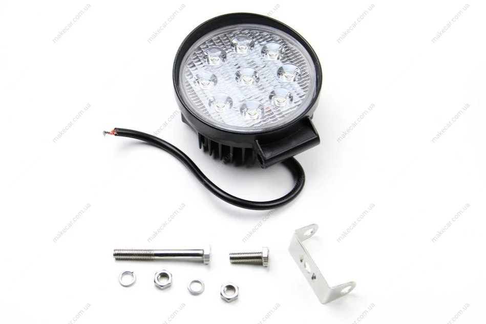 <strong>ДопФара WORK LED LAMP 12/24V 9XLED EPISTAR 3W 1600 LM 60 ° розсіяний промінь, кругла (1 шт) BOSMA Bosma 6094 (фото 1)</strong>