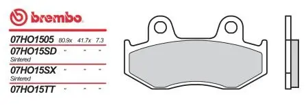 <strong>Склад OE (оригінал)- передній/задній супорт BREMBO 07HO1505 (фото 1)</strong>