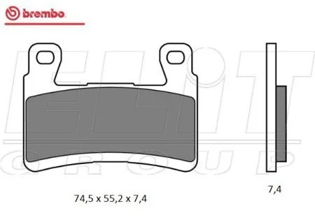 Склад передня синтетика - дорожнє використання для BREMBO 07KA29SA фото товару