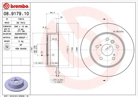<strong>Диск гальмівний BREMBO 08.9179.10 (фото 1)</strong>