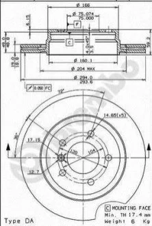 Гальмівний диск для BREMBO 09.7720.11 фото товару