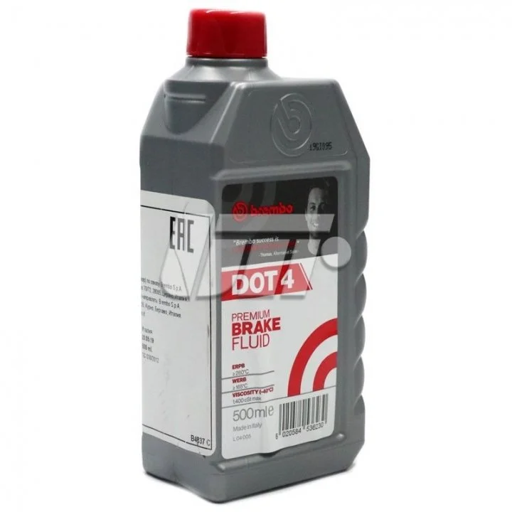 <strong>Рідина гальмівна DOT 4 0.5л BREMBO L04005 (фото 1)</strong>