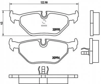 Гальмівні колодки дискові для BREMBO P06 011 фото товару