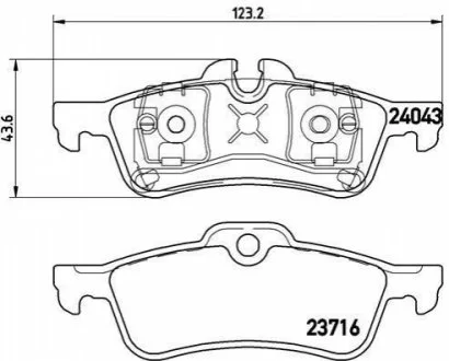 Гальмівні колодки дискові для BREMBO P06032 фото товару