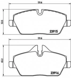 Гальмівні колодки дискові для BREMBO P06034 фото товару