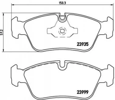 Колодки гальмівні дискові для BMW BREMBO P06035 фото товару