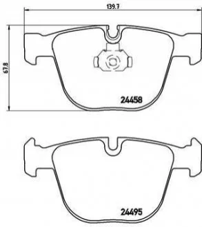 Гальмівні колодки дискові для BREMBO P06050 фото товару