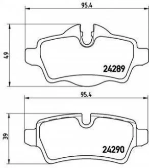 Гальмівні колодки дискові для BREMBO P06052 фото товару