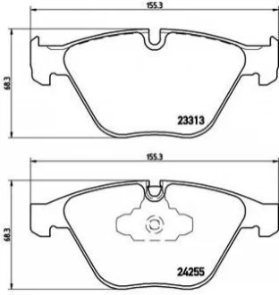 Гальмівні колодки дискові для BMW BREMBO P06055 фото товару