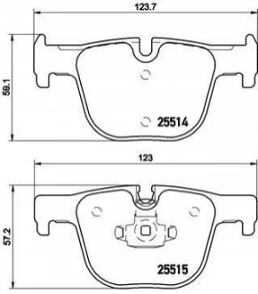 Гальмівні колодки дискові для BMW BREMBO P06 072 фото товару
