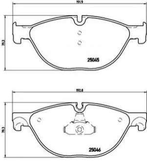 Гальмівні колодки дискові для BMW BREMBO P06076 фото товару