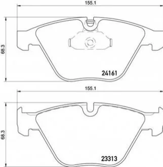 Гальмівні колодки дискові для BMW BREMBO P06081 фото товару